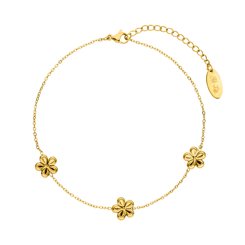 Sol Paradise Flower Fußkette 18K Vergoldet