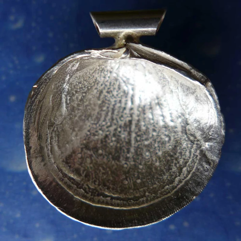 Muschelschmuck Silber Mond Anhänger m