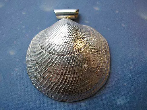 Muschelschmuck Silber Mond Anhänger m