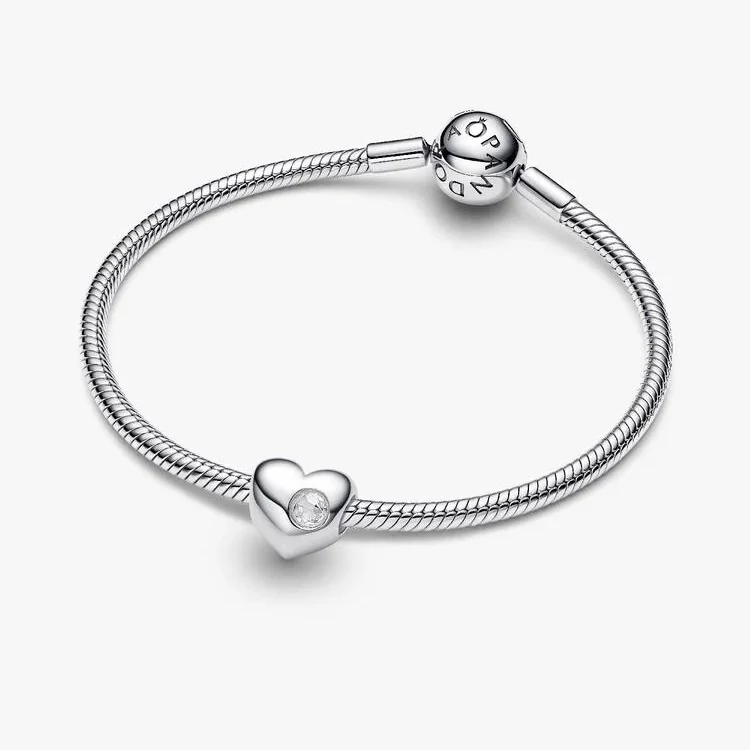 Engravable April Birthstone Heart Charms