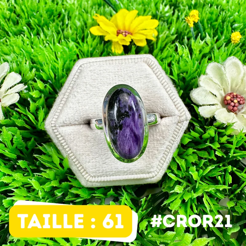 Charoit-Ring, 925er Sterlingsilber (CROR21)