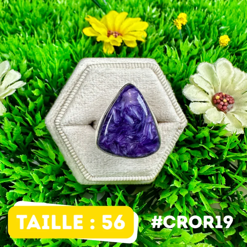 Charoit-Ring, 925er Sterlingsilber (CROR19)