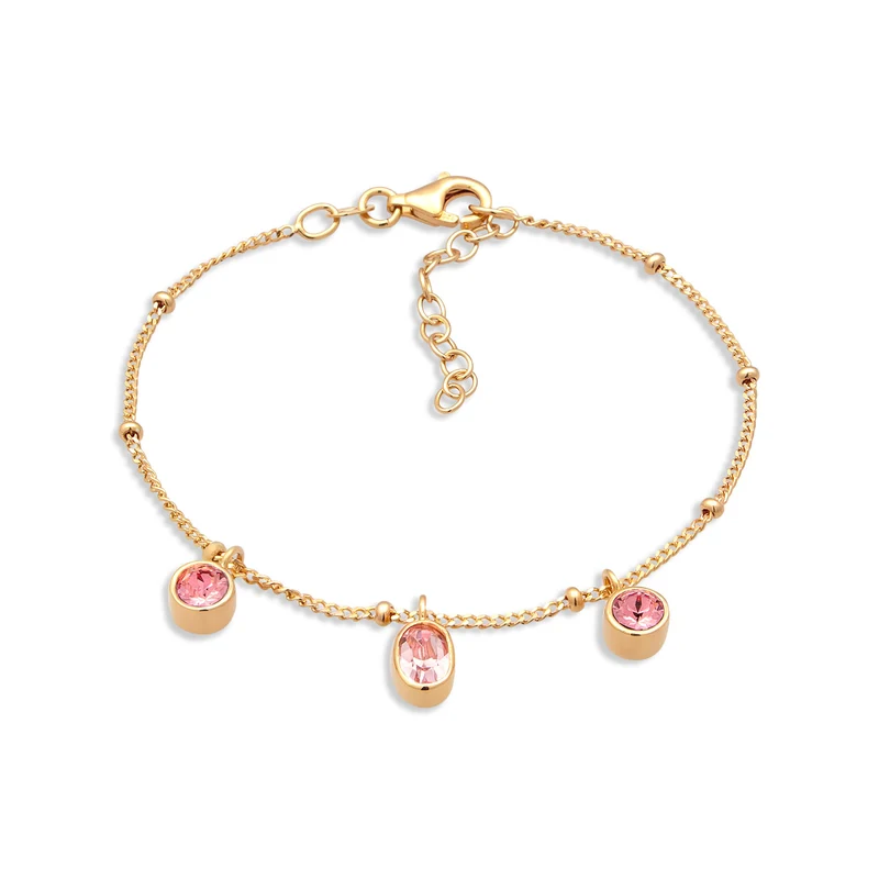 Kugel-Armband | Mit Kristallen von Swarovski® (Pink & Rose)