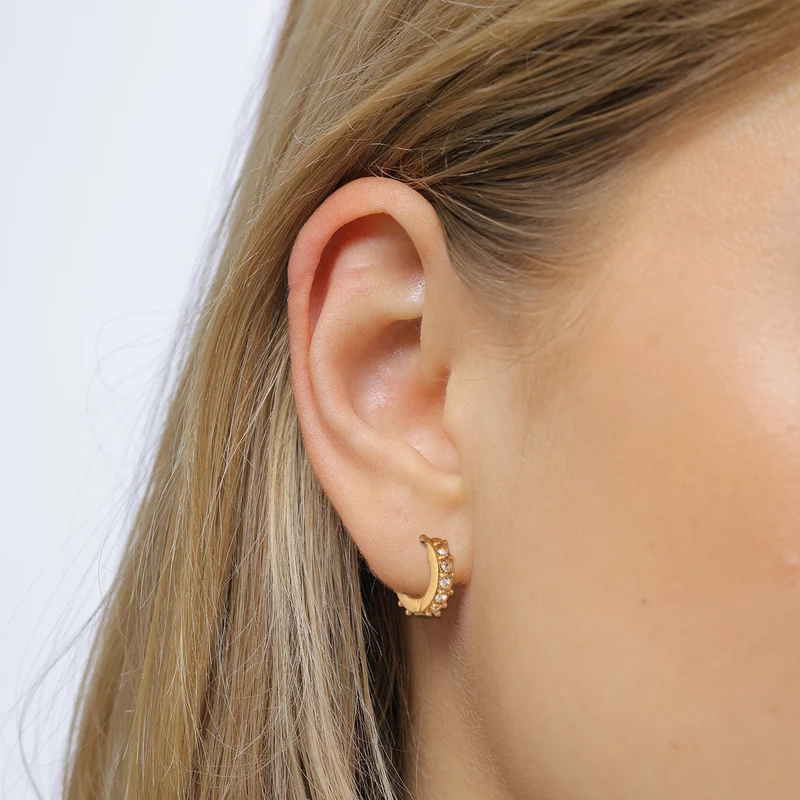 Creolen Set | Mit Kristallen von Swarovski® (Weiß)
