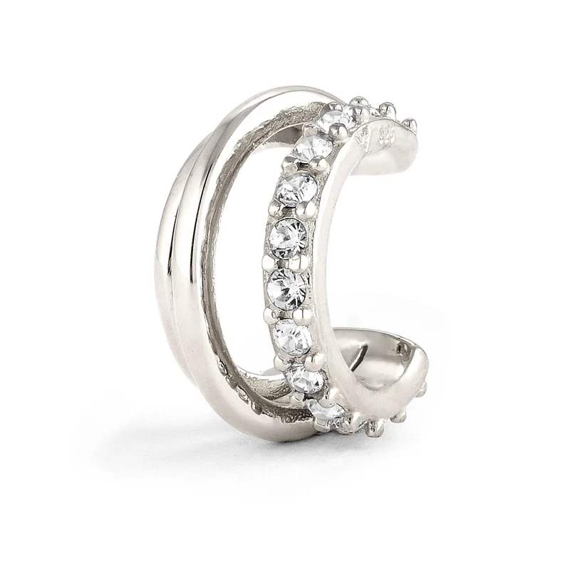 Earcuff | Mit Kristallen von Swarovski® (Weiß)