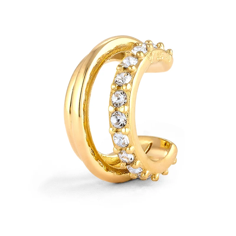 Earcuff | Mit Kristallen von Swarovski® (Weiß)