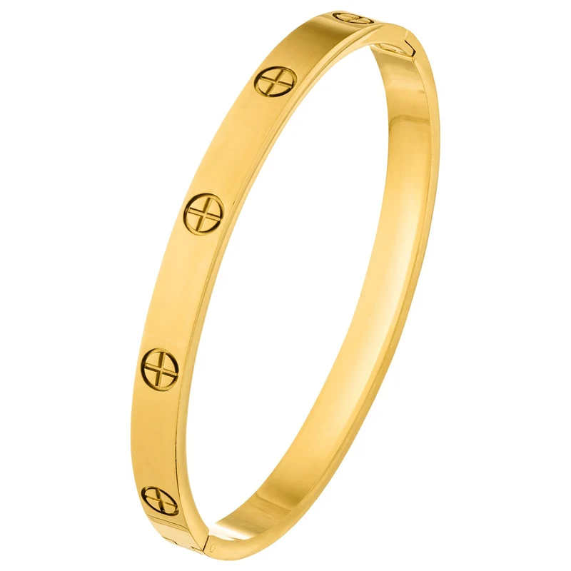 Crossed Arianna Armreif | 18K vergoldet
