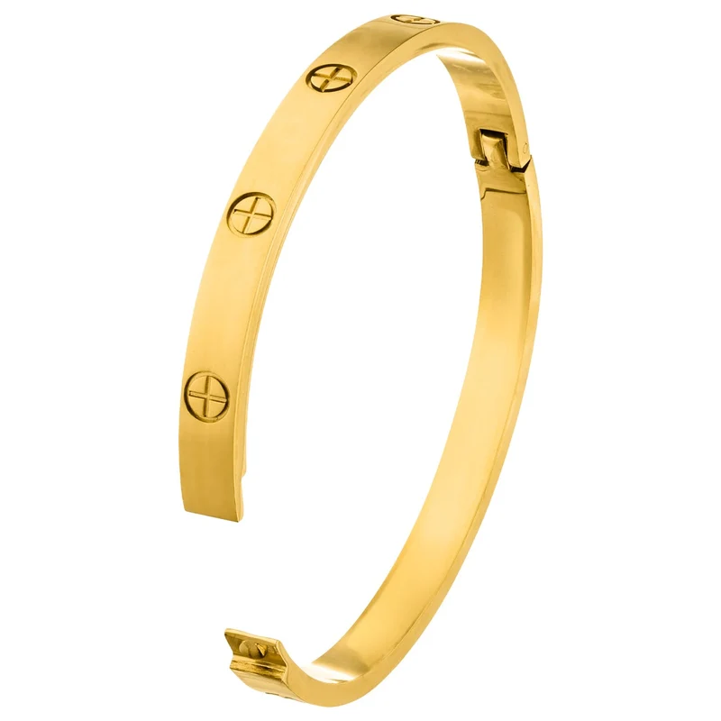 Crossed Arianna Armreif | 18K vergoldet