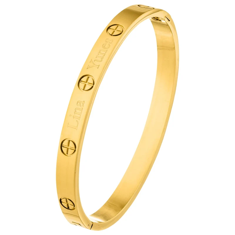 Crossed Arianna Armreif | 18K vergoldet