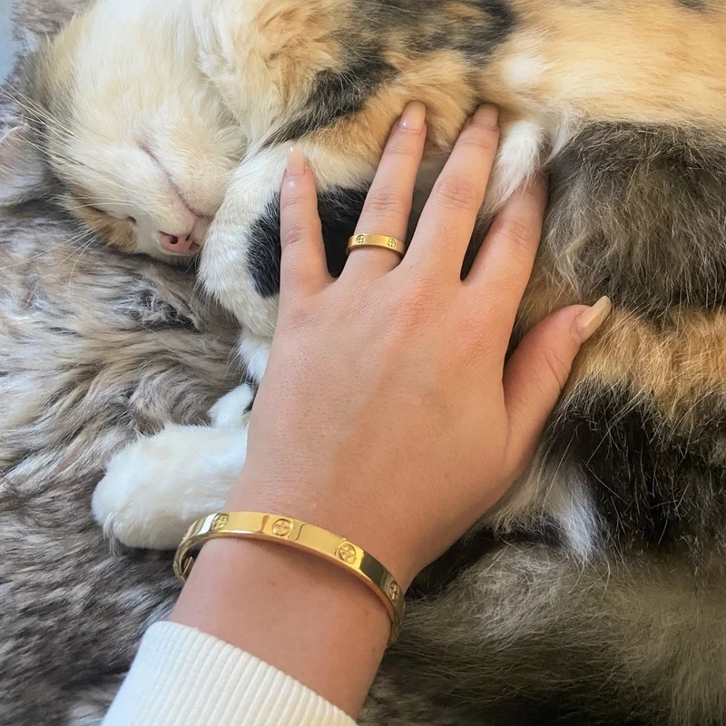 Crossed Arianna Armreif | 18K vergoldet