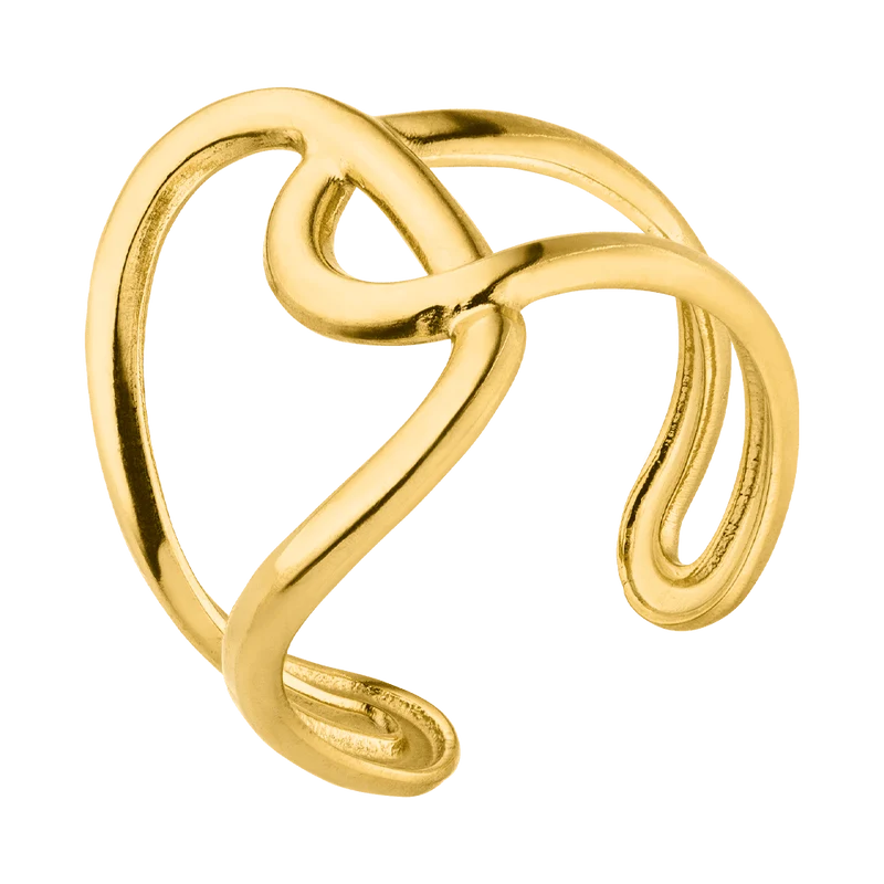 Abstract Ring | 18K vergoldet