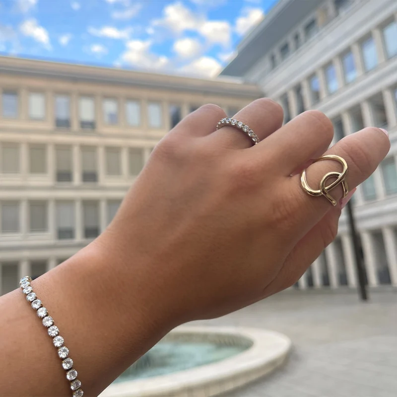 Abstract Ring | 18K vergoldet