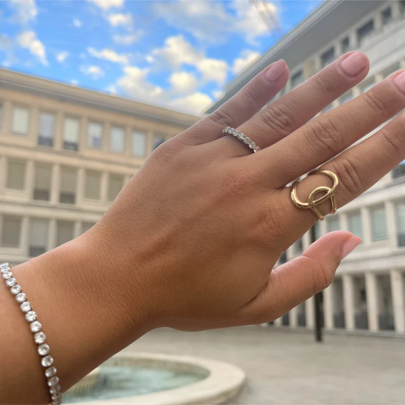 Abstract Ring | 18K vergoldet