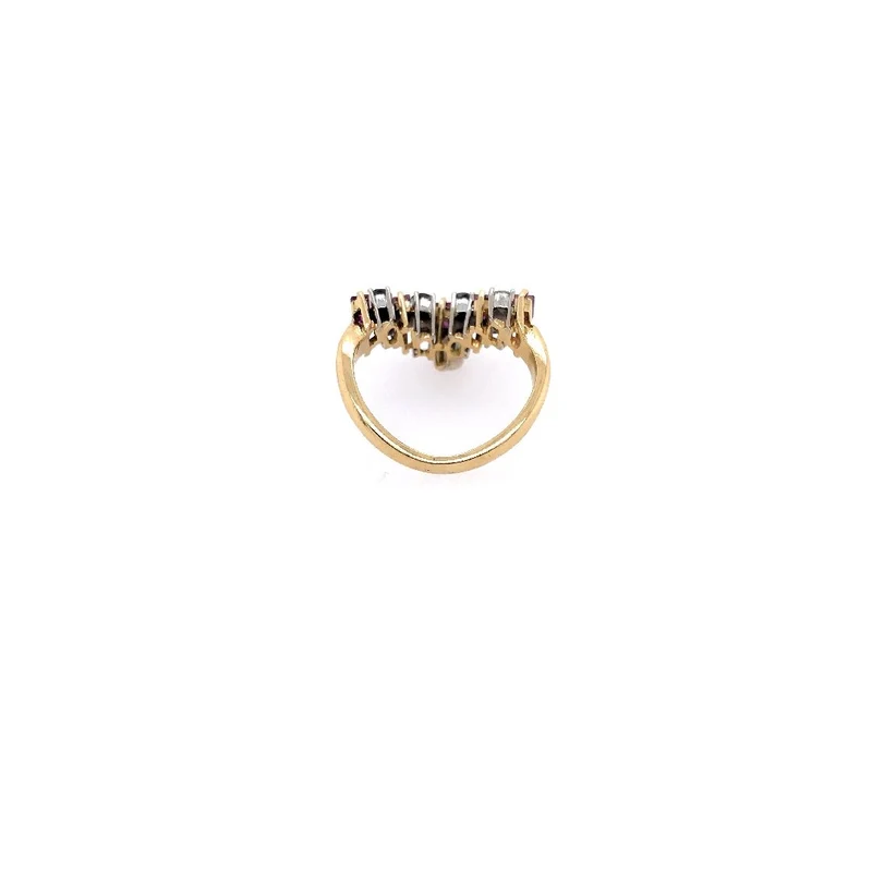 Ring Bicolor Gold 750 mit Rubinen & Brillanten