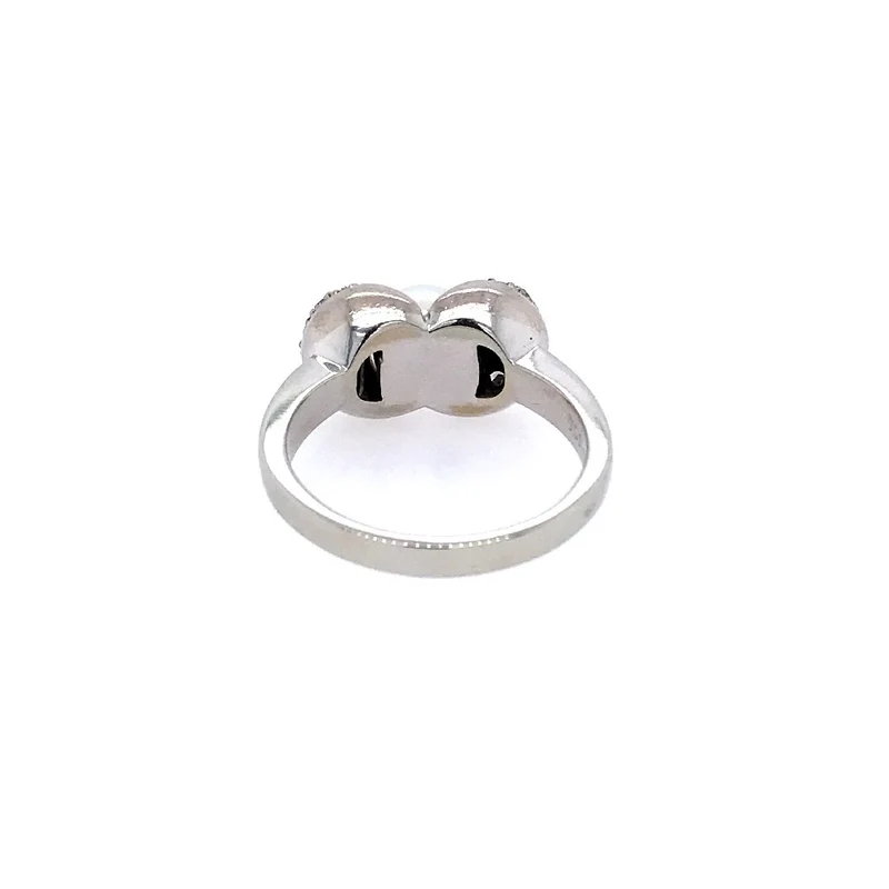 Ring Weissgold 750 mit Perle & Diamanten