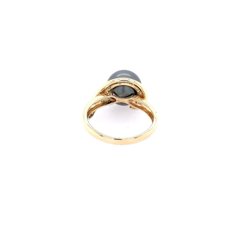 Ring Bicolor Gold 585 mit Perle & Brillanten