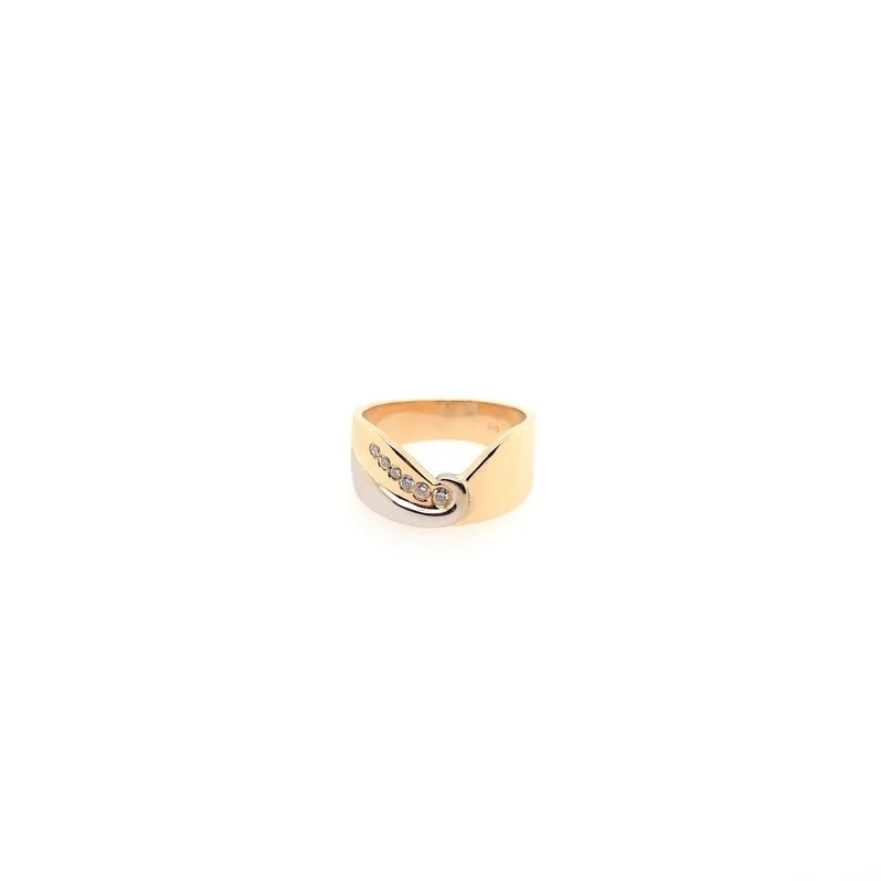 Ring Bicolor Gold 585 mit Brillanten