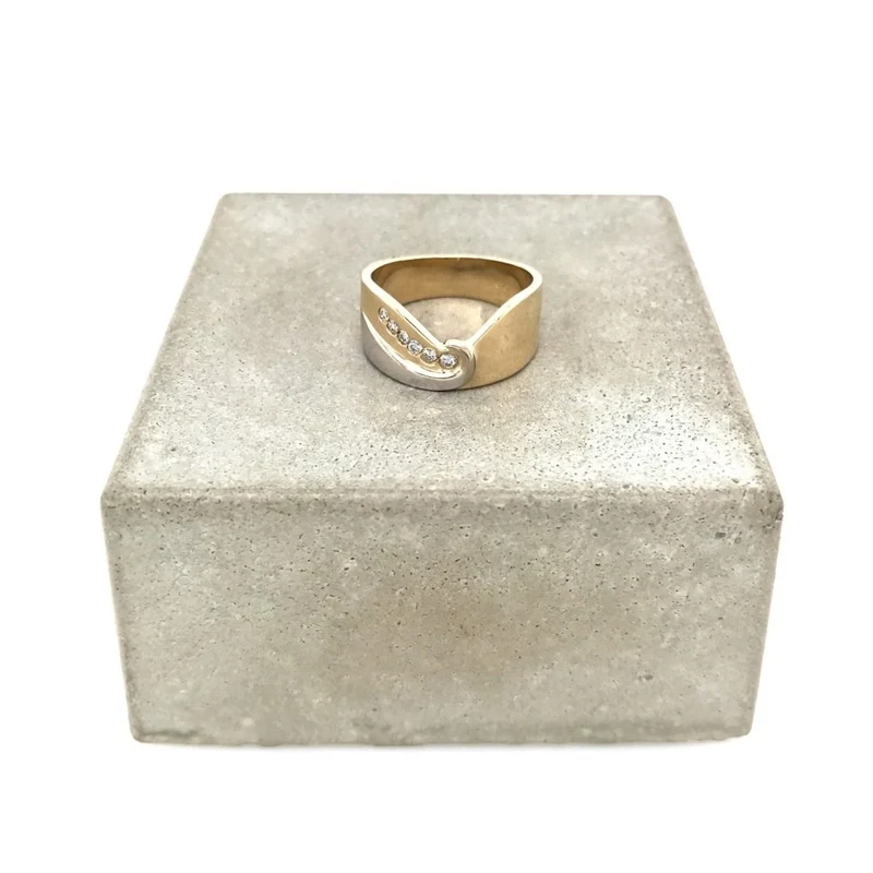 Ring Bicolor Gold 585 mit Brillanten