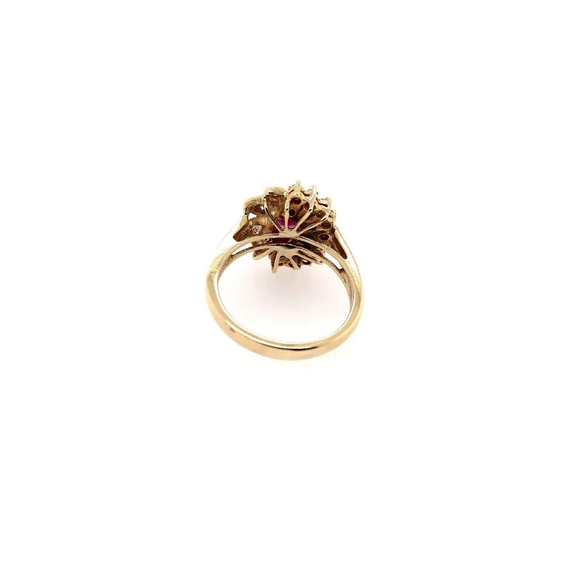 Ring Gelbgold 585 mit Rubinen & Brillanten