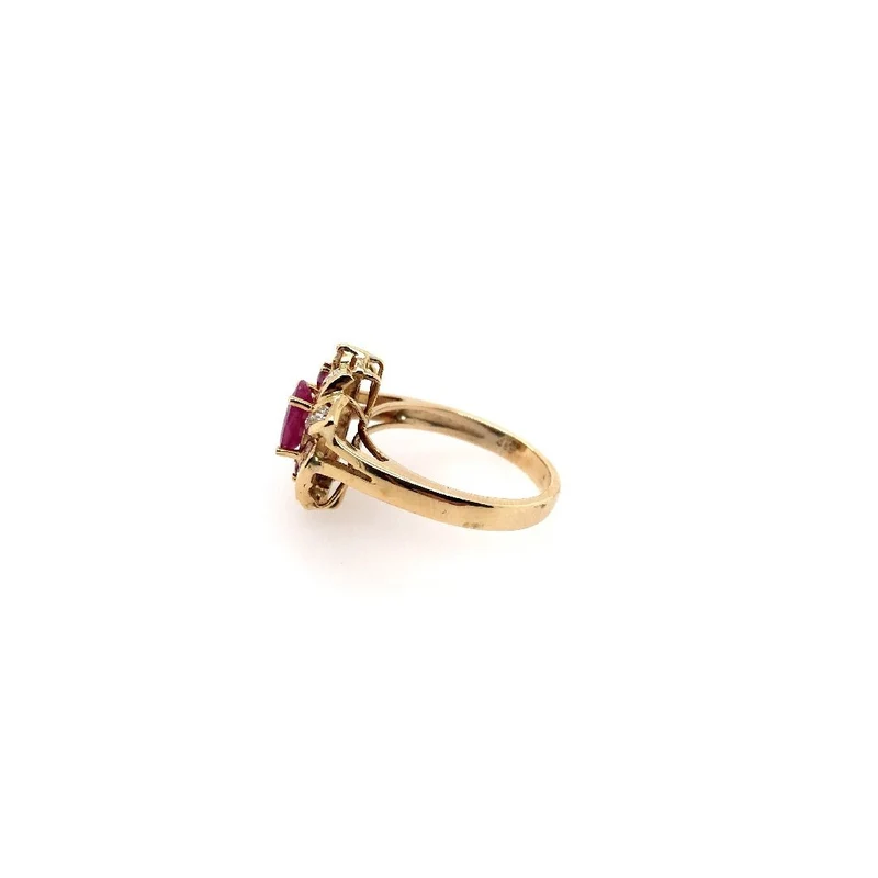 Ring Gelbgold 585 mit Rubinen & Brillanten