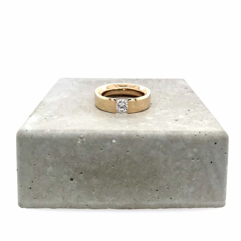 Spannring Gelbgold 585 mit Brillant