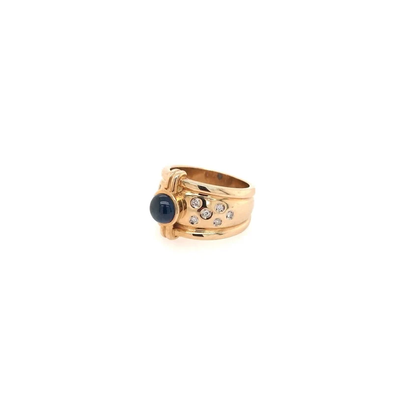 Ring Gelbgold 585 mit Saphir & Brillanten