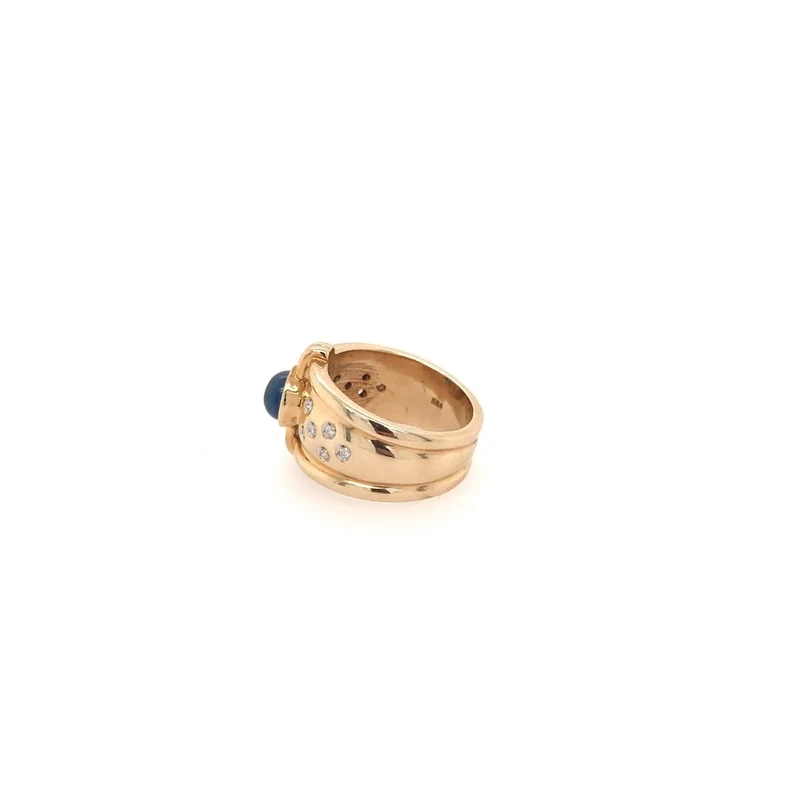 Ring Gelbgold 585 mit Saphir & Brillanten