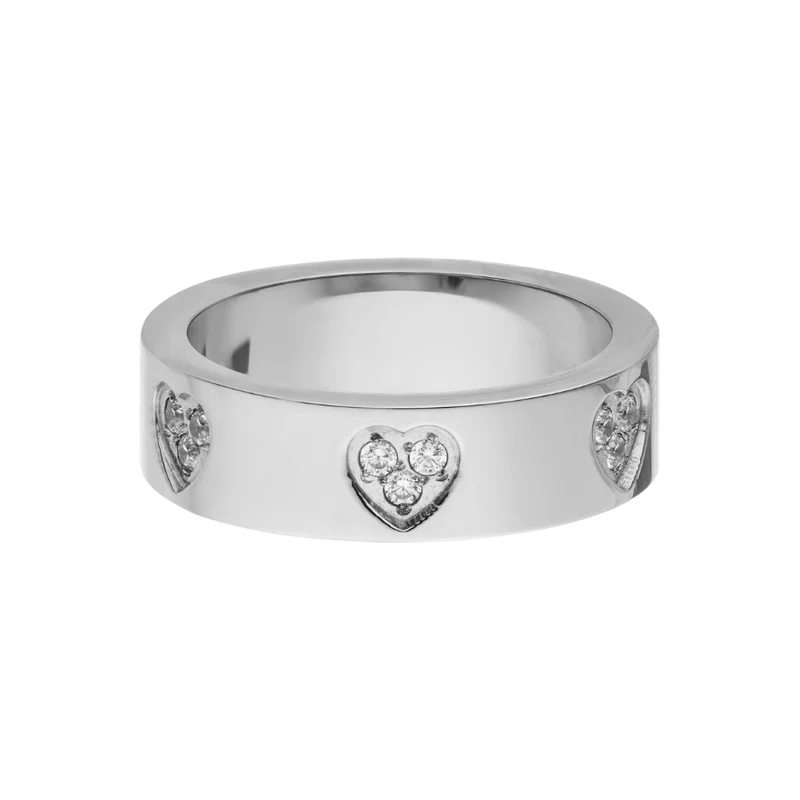 Timeless Pave Heart Ring 18K Vergoldet