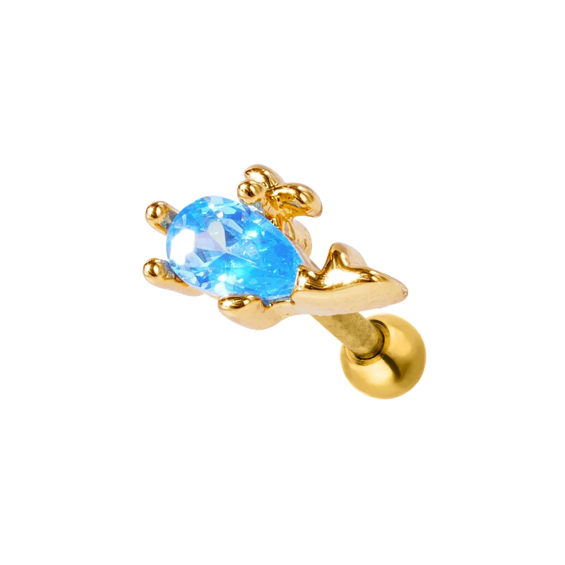 Dolphin Ohr Piercing 18K Vergoldet
