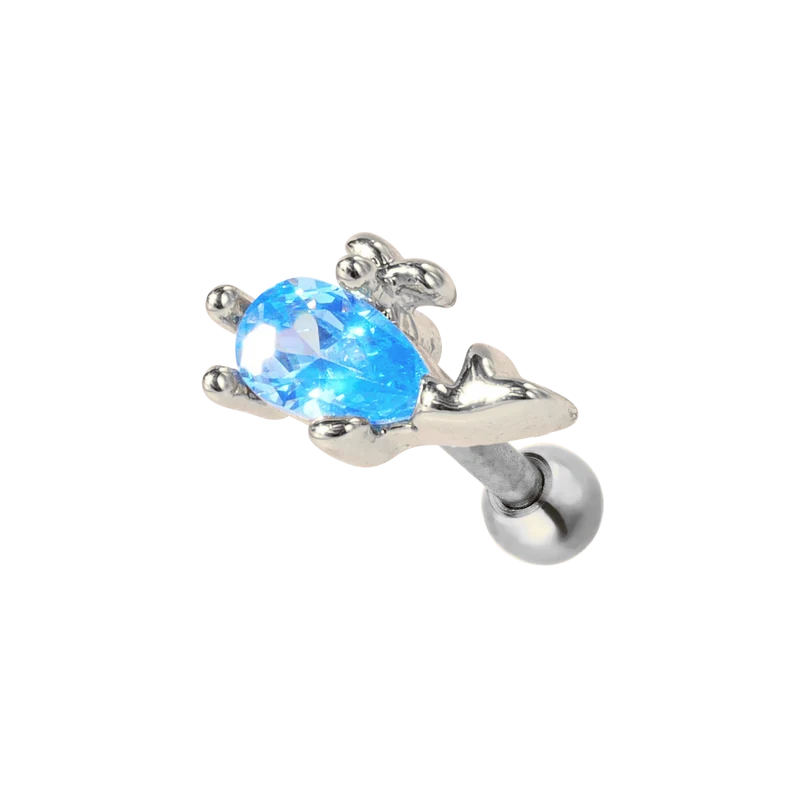 Dolphin Ohr Piercing 18K Vergoldet