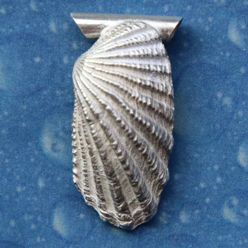 Muschelkette Anhänger Welle s Silber