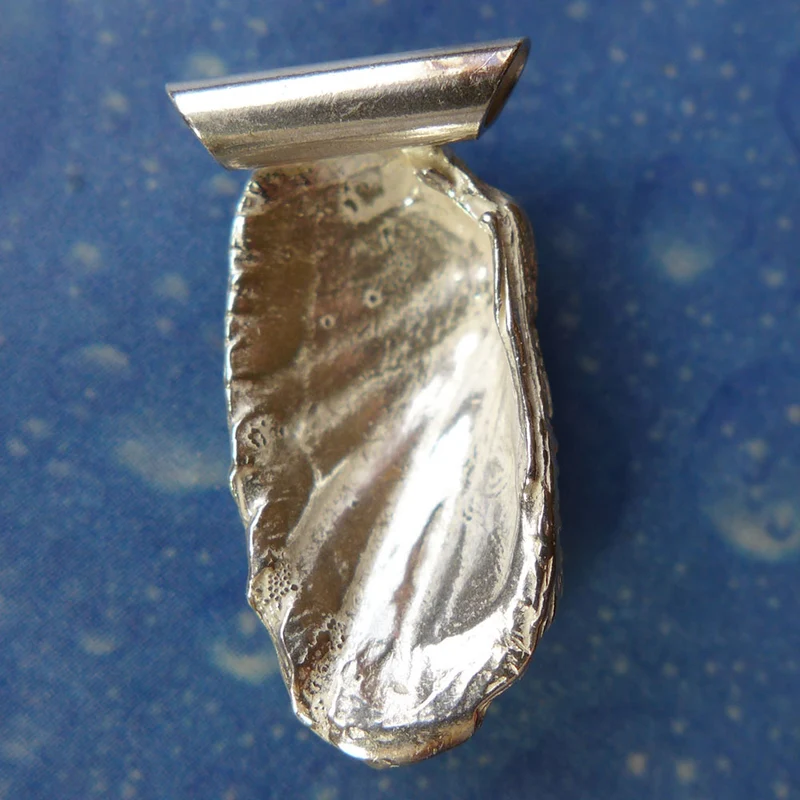 Muschelkette Anhänger Welle s Silber