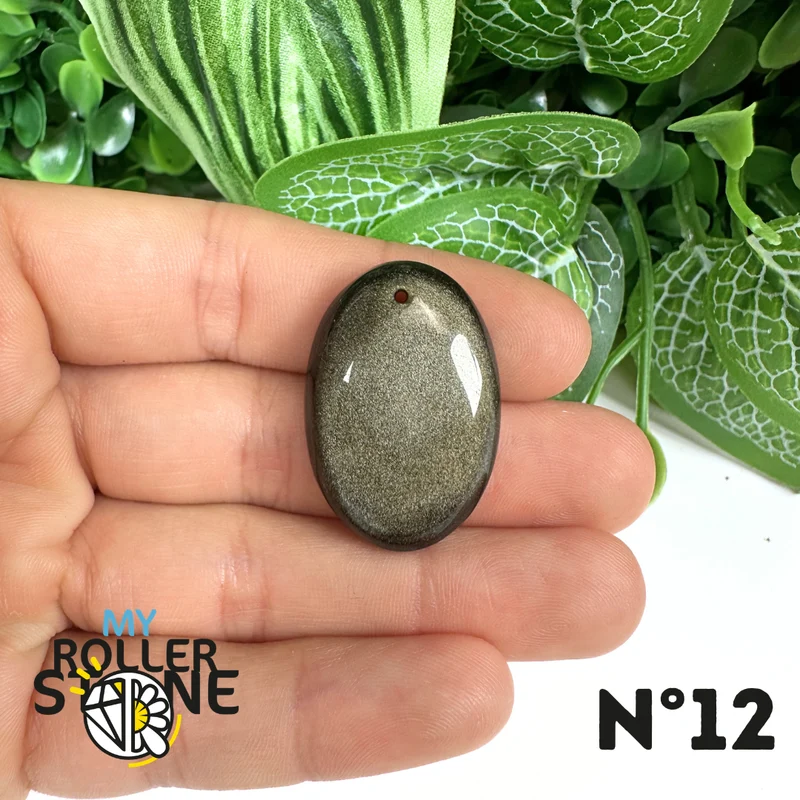 5A Goldener Obsidian Anhänger gebohrt