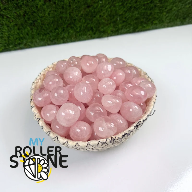 3A Rosenquarz-Trommelsteine
