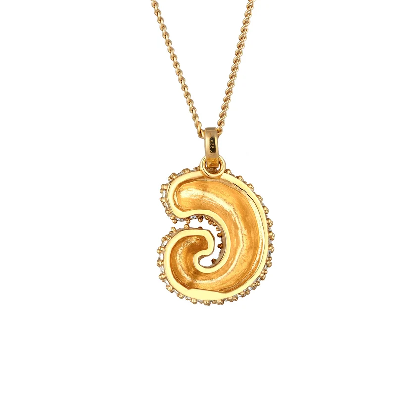 Halskette Bubble Buchstabe G | Mit Kristallen von Swarovski® (Weiß)