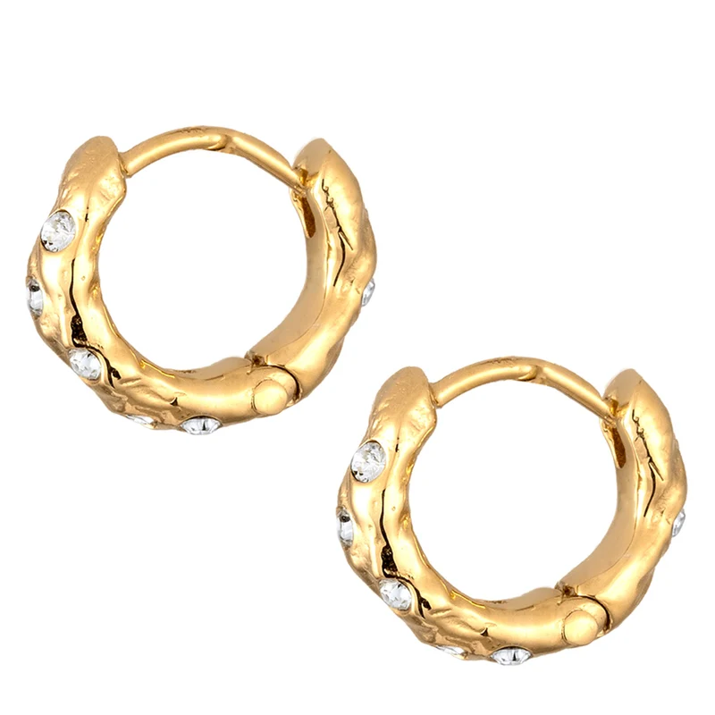Creolen Organic | Mit Kristallen von Swarovski® (Weiß)