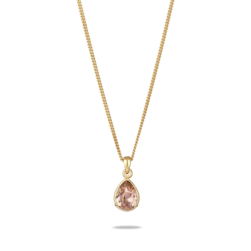 Halskette Tropfen | Mit Kristallen von Swarovski® (Rose)