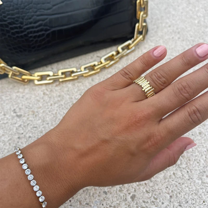 Shifted Ring | 14K vergoldet