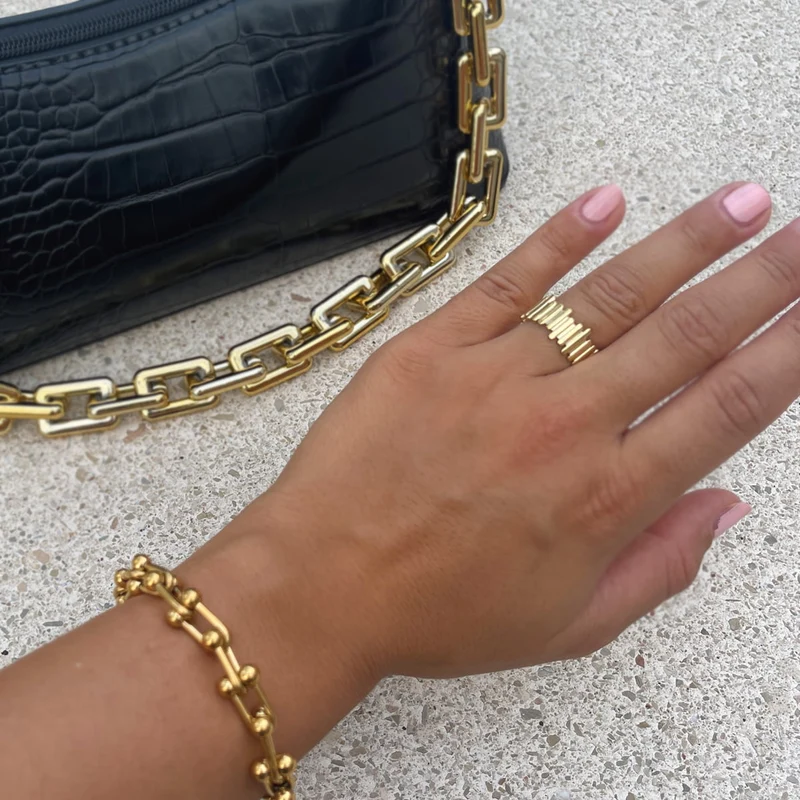 Shifted Ring | 14K vergoldet