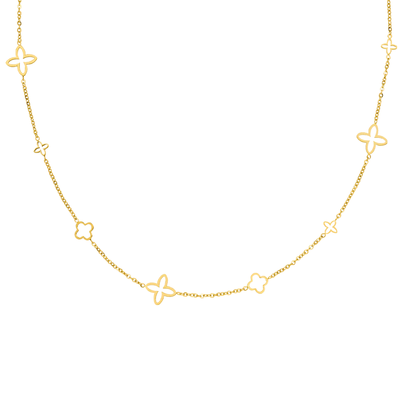 Fancy Clover Kette | 18K vergoldet