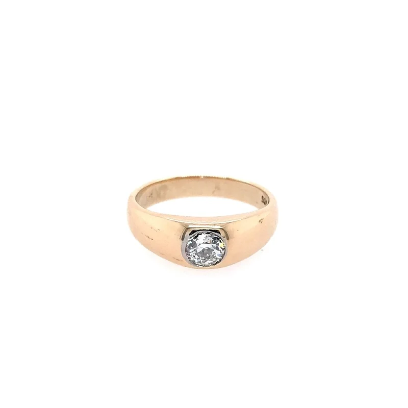 Solitaire Roségold 585 mit Diamant