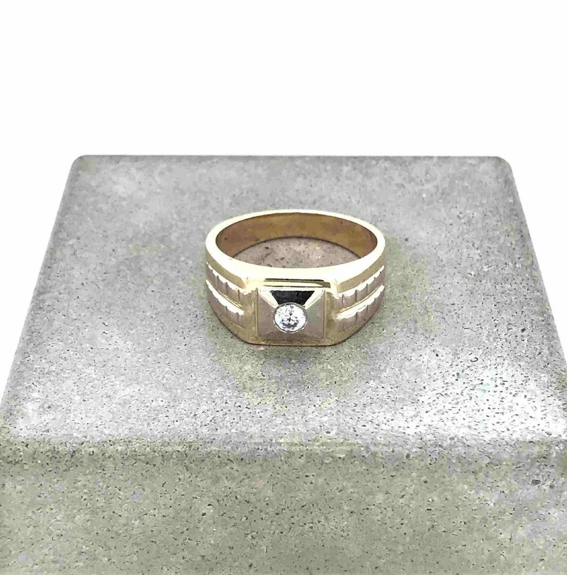 Ring Bicolor Gold 585 mit Brillant