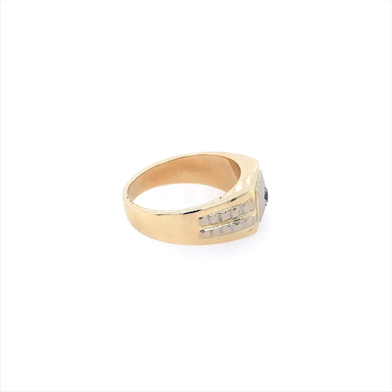 Ring Bicolor Gold 585 mit Brillant