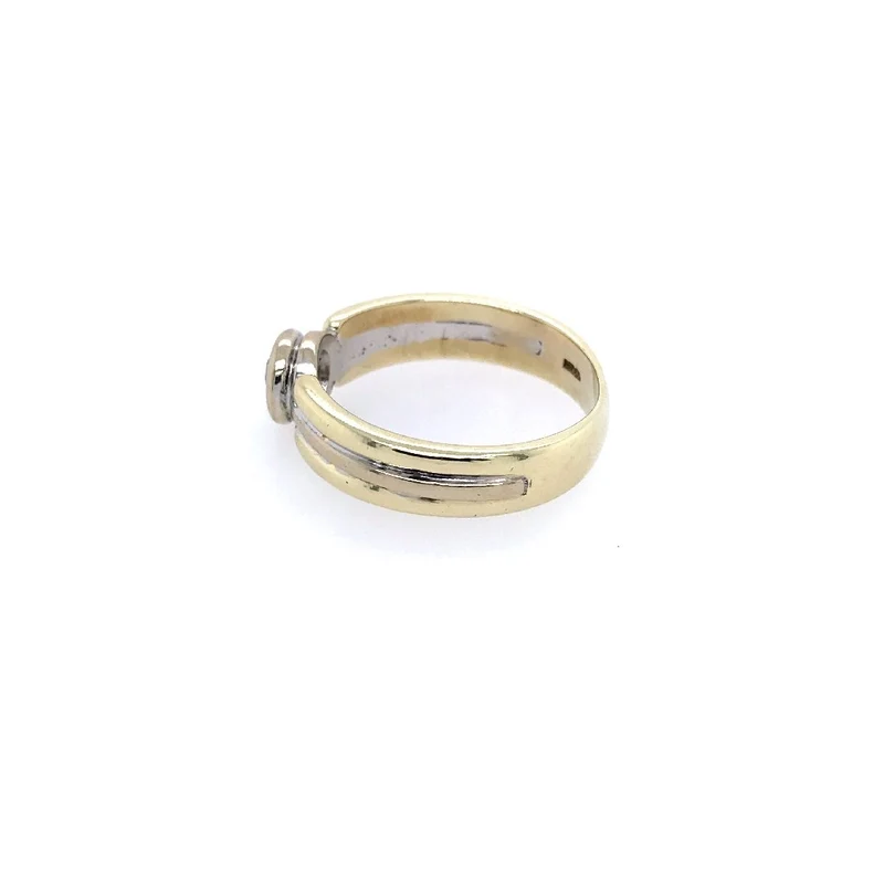 Solitaire Bicolor Gold 585 mit Brillant