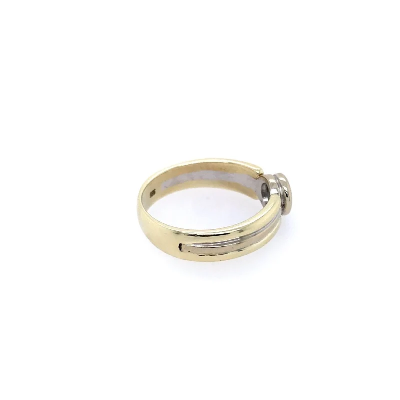 Solitaire Bicolor Gold 585 mit Brillant