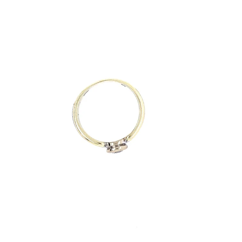 Solitaire Bicolor Gold 585 mit Brillant