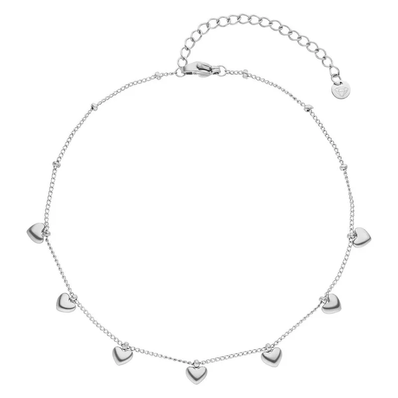 Cute Heart Fußkette | 18K vergoldet