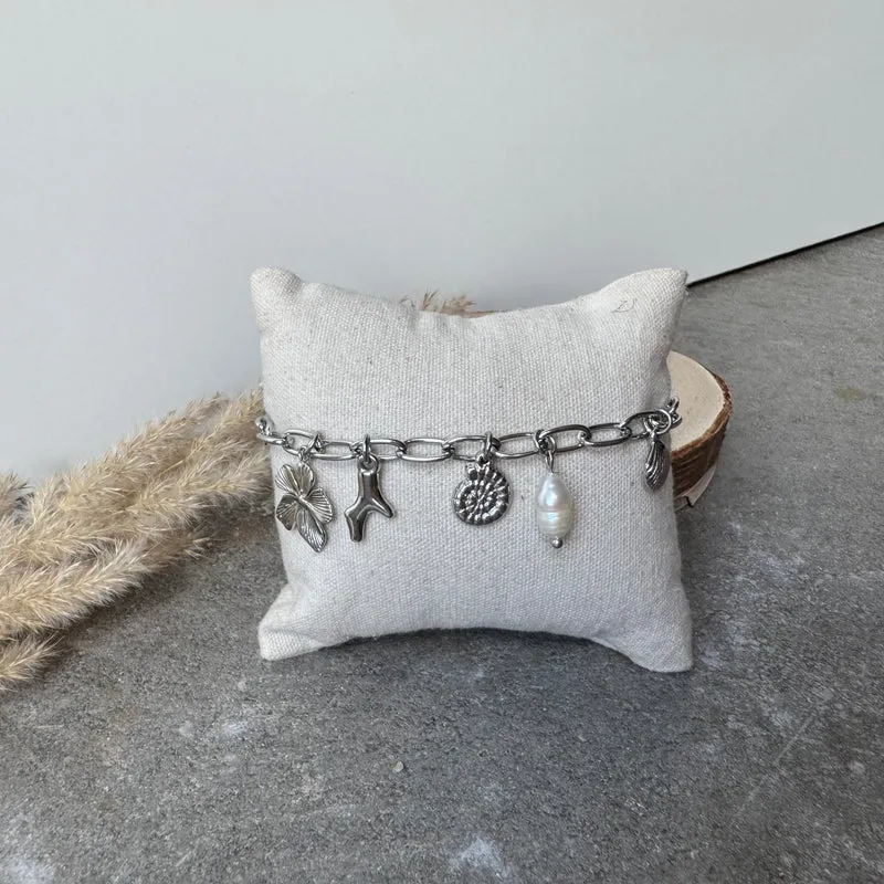 Ocean Flower Armband | Silber