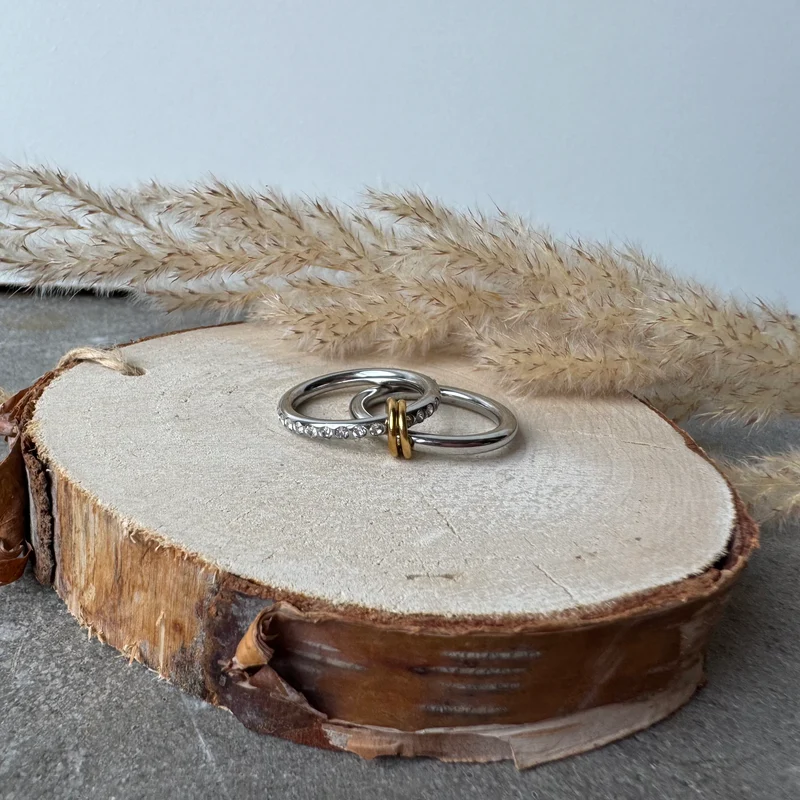 Double Ring | Strass Bicolour