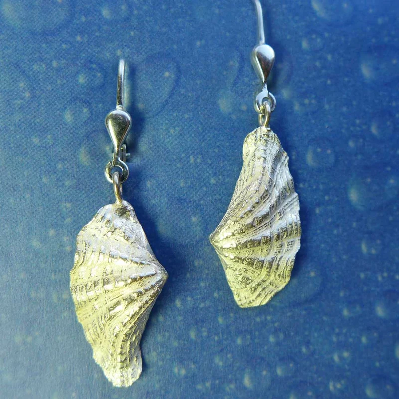 Mördermuschel Ohrringe Silber Schmuck s